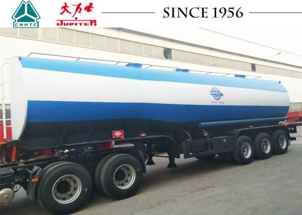 Safe Tri Axle Fuel Storage Trailer For Petroleum Pump , Tanker Truck Trailer
