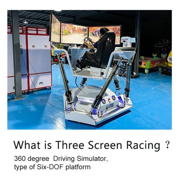 Hot Selling Six-Axis Three-Screen Racing Car 300Kg 9D Vr Racing  Simulator