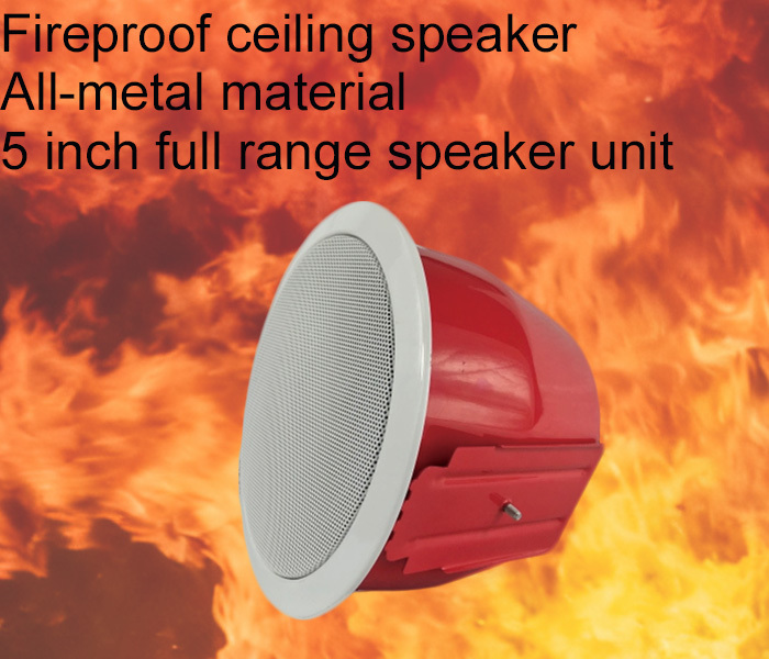 5 Fire Alarm Ceiling Speaker 100V 6W Red Dome PA Ceiling Mounted Fire Alarm Speaker