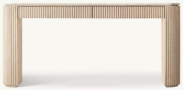 Modern Bedroom Walnut Console Table With Roller Shutter Door Cabinet