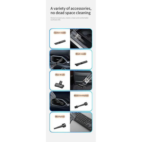 Cordless Car Cleaning Vacuum Cleaners 4000mAh Battery Hand Held Vacuum Cleaners