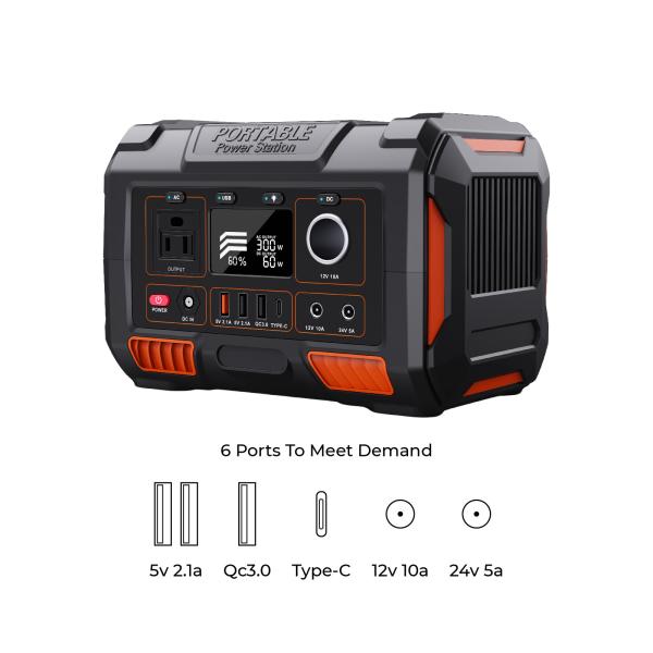 MPPT Controller Multi Function Power Station 300W 270WH With Lithium Ion Battery