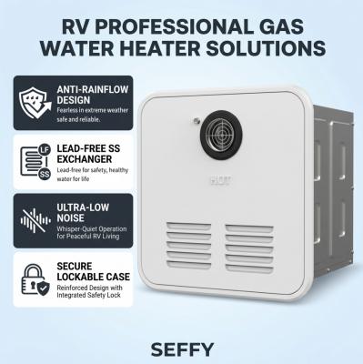 Auto Drain Anti Freeze Campervan LPG Water Heater Rainproof 65000-80000 BTU