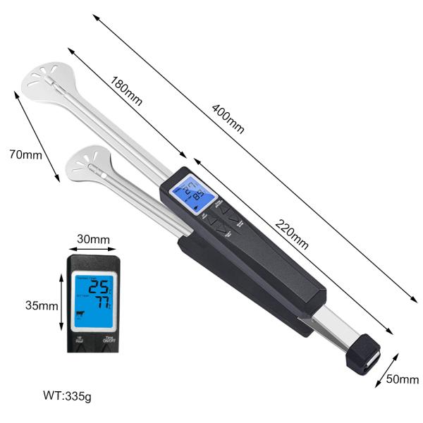 схват еды нержавеющей стали БАРБЕКЮ 43cm*6cm*6cm с термометром