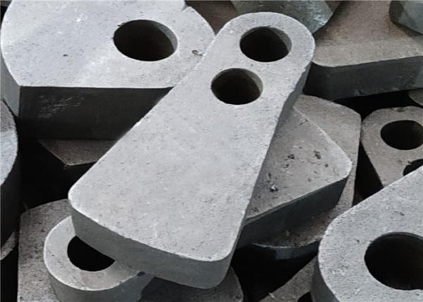 Double Hole Manganese Hammer Crusher Spare Parts By Lost Foam Casting Process