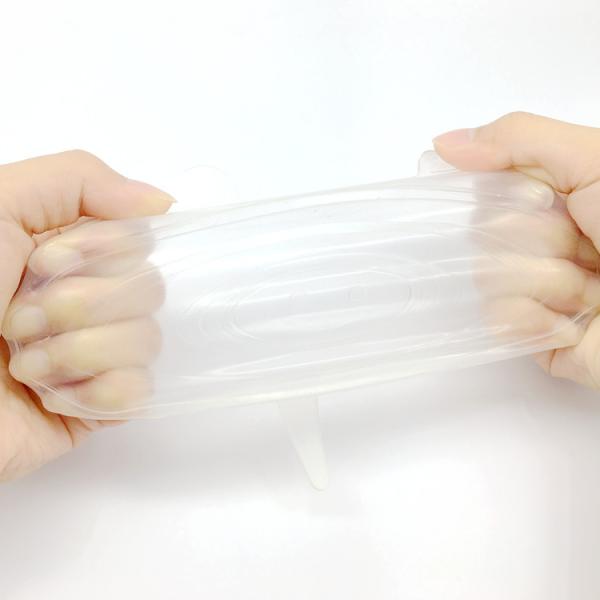 Flexible Food Grade Silicone Stretch Lids , Silicone Microwave Cover For Bowl