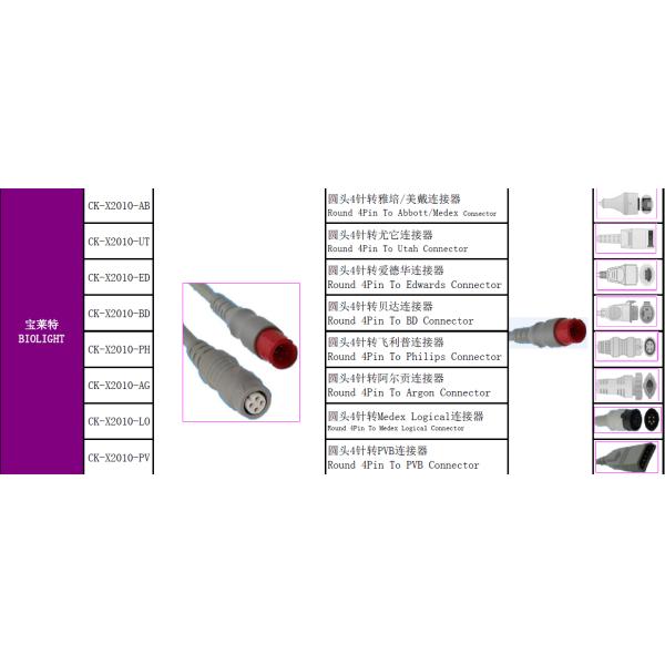 Biolight Invasive Blood Pressure Cable IBP Adapter Cable Medex Abbott