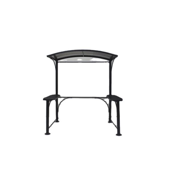 Aluminium and Iron Barbecue Gazebo 2.18*1.43*2.13-2.29M for Garden Canopy Grill House