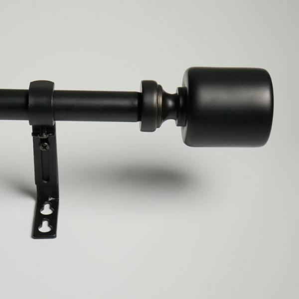 Light Weight Acrylic Diamond Black Resin Curtain Rod Finials