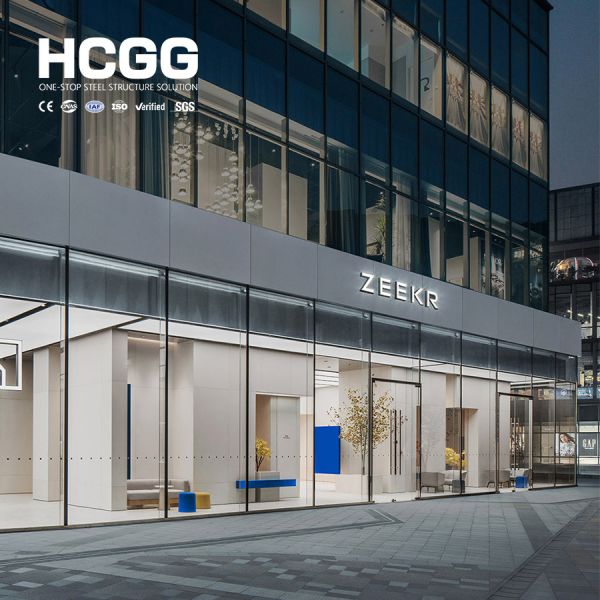 Steel H Beam Prefabricated Steel Structure 4S Car Dealership Showroom Storage Warehouse Building Construction