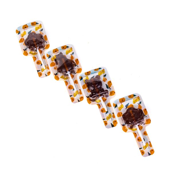 Autumn Pear Syrup Lollipop Candy Soft Texture Cartoon Shape Gummy Candy Sweets