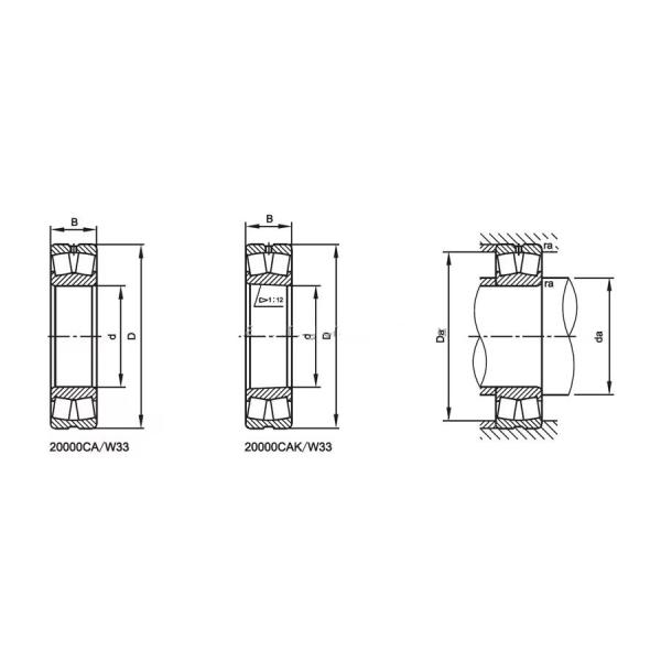 22208CA/C3W33 Spherical Roller Bearings Precision Rating P0 P6 P5 P4 P2 in Chrome Steel