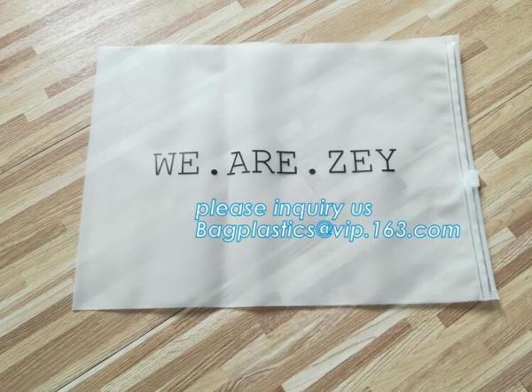 Custom Print Soft Matte CPE Swimwear Clothes Package Slider Zipper Wet Bag,Eco-friendly Transparent swimwear packaging e