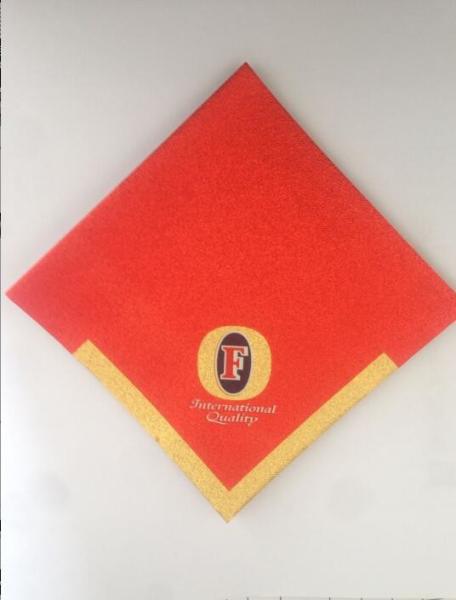 Permanent glossy adhesive beer label with gold or silver foil  aluminium foil beer neck label with logo printing