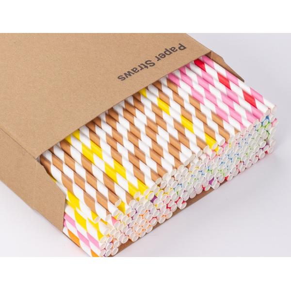 Food Grade Paper Straws Packaging Custom Box for Bar Accessories Type Drinking Straws