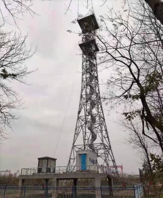 Customized 4-leg Tower Fire Guard Security Tower Angle Steel Fire Protection Watching Tower Monitoring System Watchtower