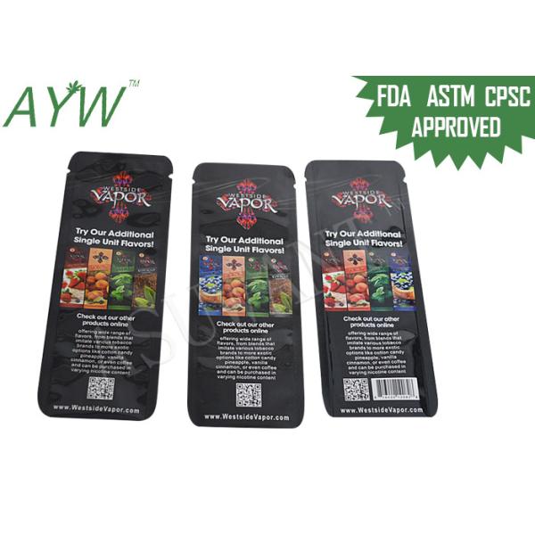 Three Side Seal Food Packaging Bags For Various Flavoured Solid Drink Storage