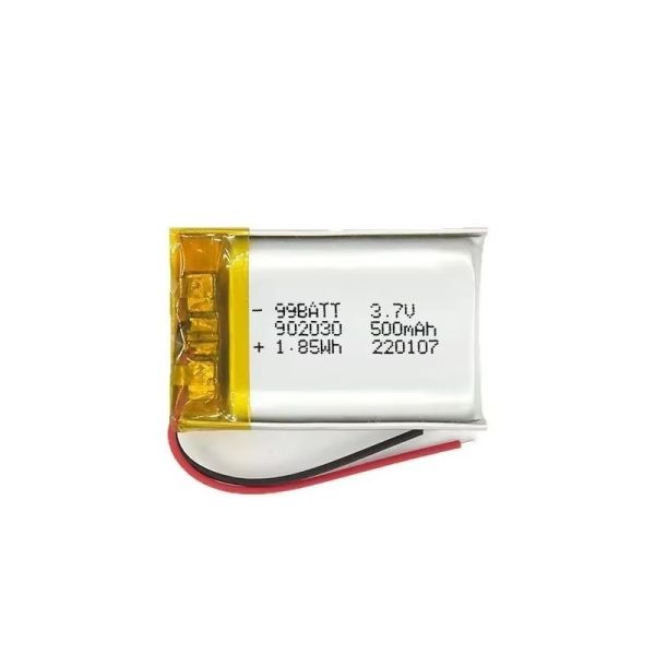 Rechargeable 500mAh 3.7 V Battery 902030 Pouch Cell Battery Customizable