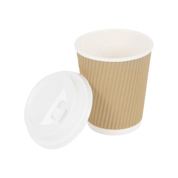 Competitive Double Wall Takeout Paper Coffee Cup with PS/PP Lids 8oz/8boz or Custom Size