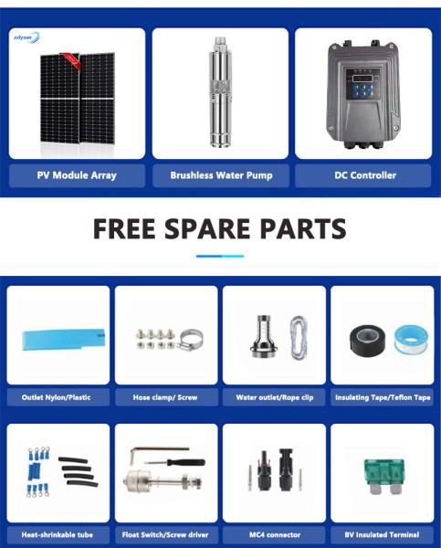 Manufacturer brushless motor borehole irrigation submersible dc pump solar water for deep well