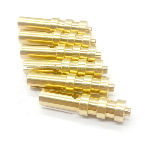 Copper Grounding Contact Pin With Acid Pickling Finish Electrical Connector Parts