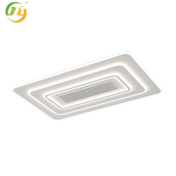 New Style Drum Type White Leafless Fan Lamp Wide Angle Air Supply Silent Living Room Bedroom Ceiling Fan Lamp