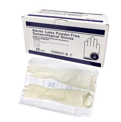 ODM Medical Protective Supplies Sterile Latex Gynecological Gloves Size M
