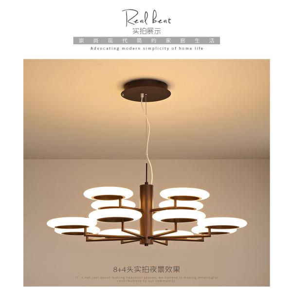 The 2018 new fashion iron + aluminum alloy plus acrylic coffee color lights 50W / 80W / 90W/ 120W