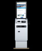 Terminal automático ligero del enregistramiento con el quiosco elegante del pago del lector y de la impresora de tarjetas que parquea