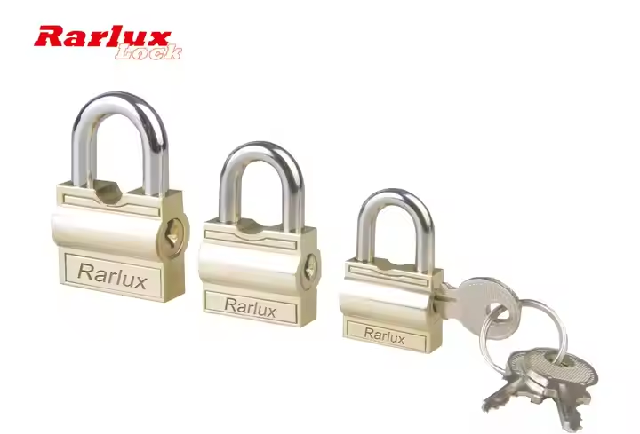 Rarlux Solid Body Padlock Drum-shaped Side Opening Brass Padlock