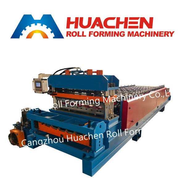 Colored Corrugated Glazed Tile Metal Roofing Profile Zinc Steel Sheet Making Machine Double Layer Roof Roll Forming Machine