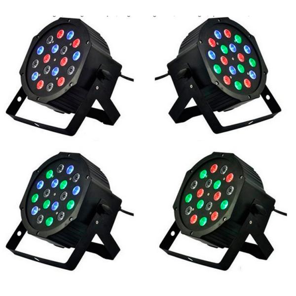 Plastic Body Light Weight Slim LED Par Lamps 18PCS 1W Par 64 Cans For Stage Lighting
