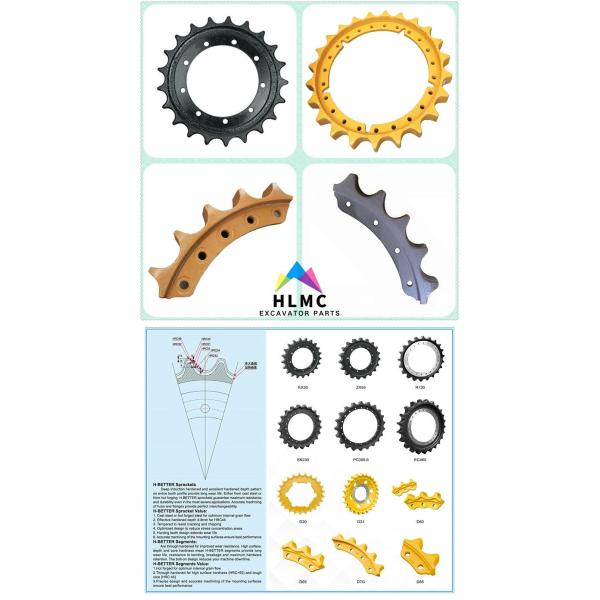 Pc200-5 Pc400-1 Pc400-6 Excavator Sprocket Rim Driving Wheel 12 Months Warranty