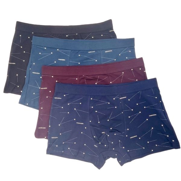 Fashion Pure Cotton Men's Brief Boxer Briefs Printed Plus Size Boxer Briefs for Men