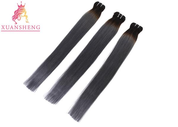 Virgin Custom Human Hair Wigs Silky Straight Human Hair Gray Color Hair Bundles