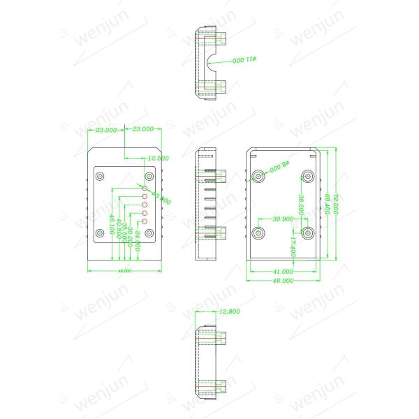 Золото покрыло переходник кабеля ABS OBD2, соединительную муфту с внутренней резьбой соединения автомобиля 16 Pin