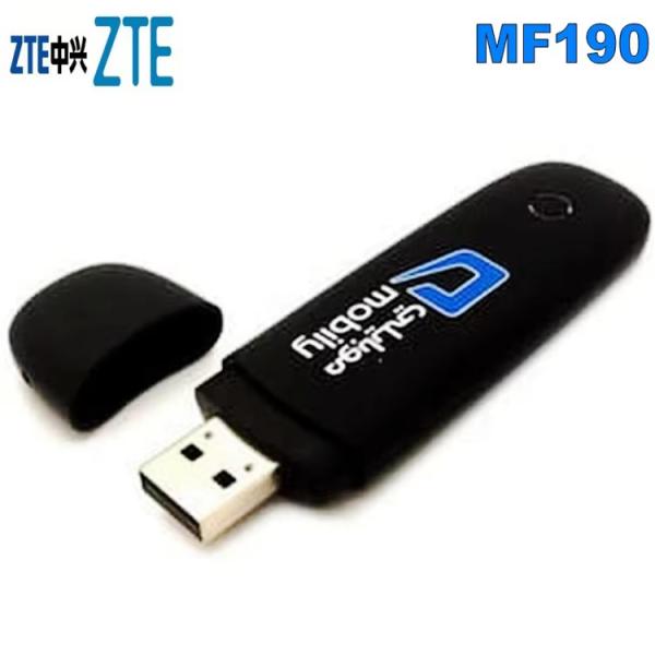 Modem 3G ZTE MF190 débloqué 7,2 Mbps, modem haut débit mobile USB 7,2 Mbps, clés USB 3G externes ZTE MF190, dongles 3G sans fil HSDPA