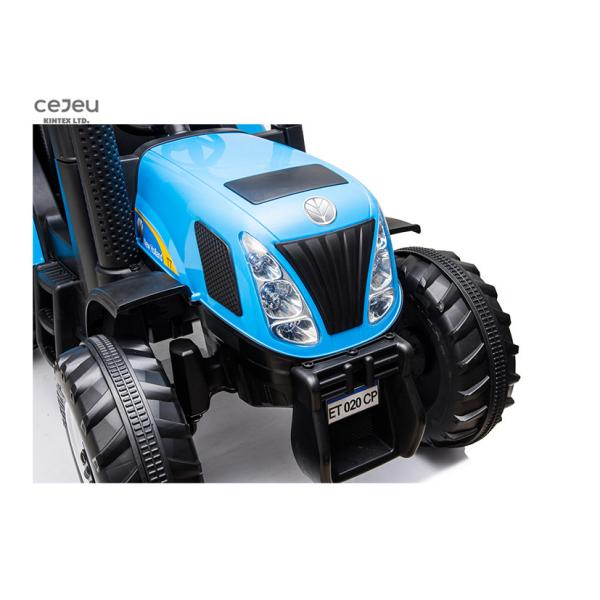 Езда 6 Km/Hr пластиковая на езде Голландии T7 трактора новой голубой на тракторе и трейлере 28kg