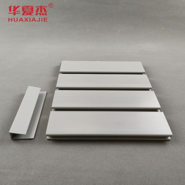 Customized Length Grey PVC Slatwall Panel with Smooth Surface for Garage Storage