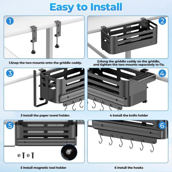 Grill Caddy para Blackstone Grill Grill BBQ Acessórios Armazenamento para suas necessidades de churrasco