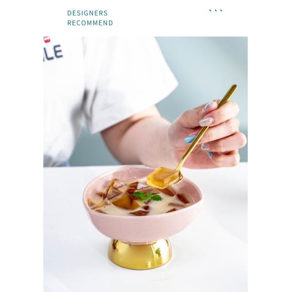 Porcelain Ceramic Home Decoration Cup For Ice Cream Dessert OEM