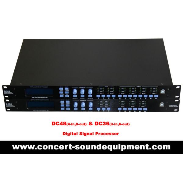 Concert Sound Equipment / 4 input , 8 ouput Digital Signal Processor For Line Array Speaker System