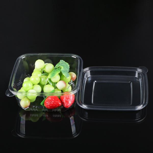 500ml Clear Square Plastic Pastry Contanier Cookies Cakes Packing With Lid