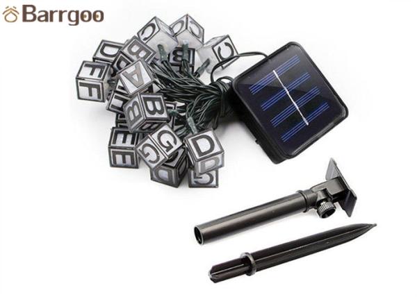 Outdoor Solar LED Christmas Lights Letter String 4 - 8h Charging Time High Energy Conversion