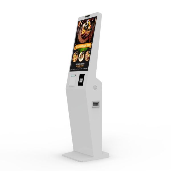 32 inch Indoor Advertising Playing Equipment Floor Standing Food Ordering Kiosk With Lcd Touch Screen