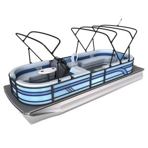 Puissance maximale 150HP Essence Bateau ponton de 26 pieds Capacité 12-15