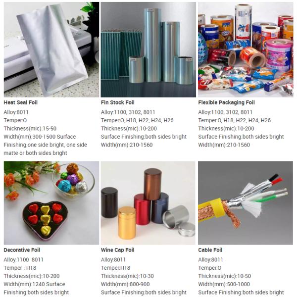 размер алюминиевой фольги 0.5мм 1060 8011 подгонянный катушкой используемый для медицины