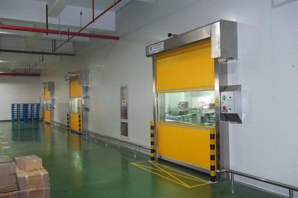 Interior suave porta de persiana de alta velocidade amarelo cortina de PVC profissional