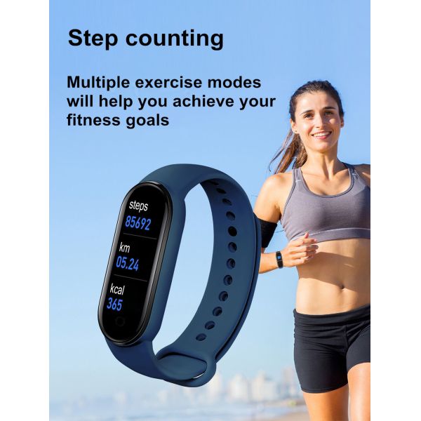 Unisex M9 Waterproof NFC Sport Bracelet Heart Rate Blood Pressure Oxygen Monitoring Fitness Smart Watch