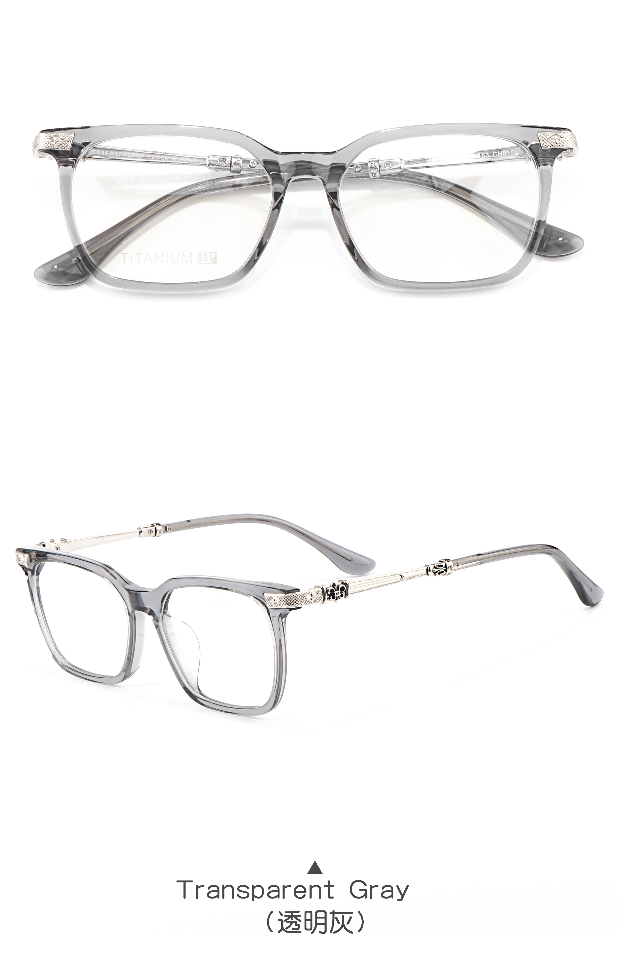 Vintage Large Frame Silver Gray Green Optical Prescription Presbyopia Multi Focus Luxury Brand Stylish Computer Glasses Frames